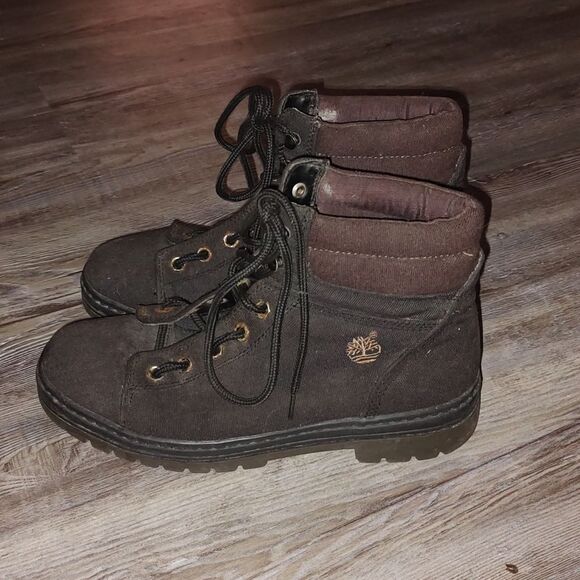 Vintage Timberland men's brown boots Sz 8 - Picture 3 of 8